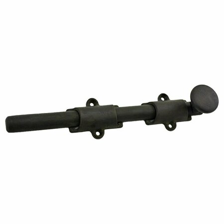 IVES COMMERCIAL Solid Brass 8in Deluxe Surface Bolt with Multiple Strikes Oil Rubbed Bronze Finish 253B10B8